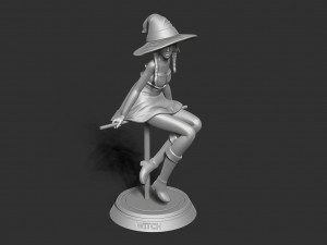 witch 3d 3D Baskı Modeli