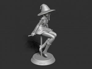bruxa 3d Modelo de Impressão 3D
