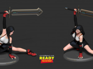 tifa lockhart 3D-printmodel