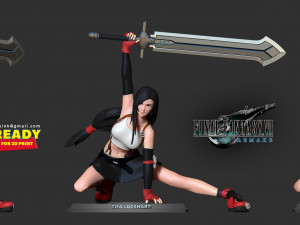 tifa lockhart 3D-printmodel