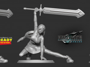 tifa lockhart 3D-printmodel