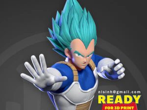 vegeta &ndash; bereit zum Kampf 3D Druckmodell