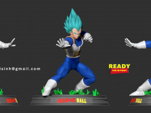 vegeta - ready to fight 3Dプリントモデル