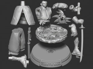 samoura&iuml; goku Modèles 3D en vedette