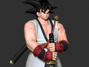 samoura&iuml; goku Modèles 3D en vedette