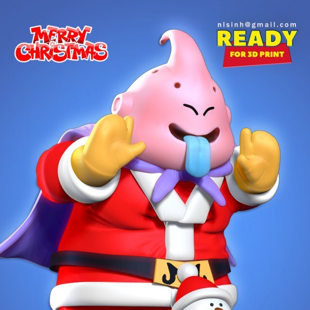 santa buu 3D 打印模型 .c4d .max .obj .3ds .fbx .stl .blend
