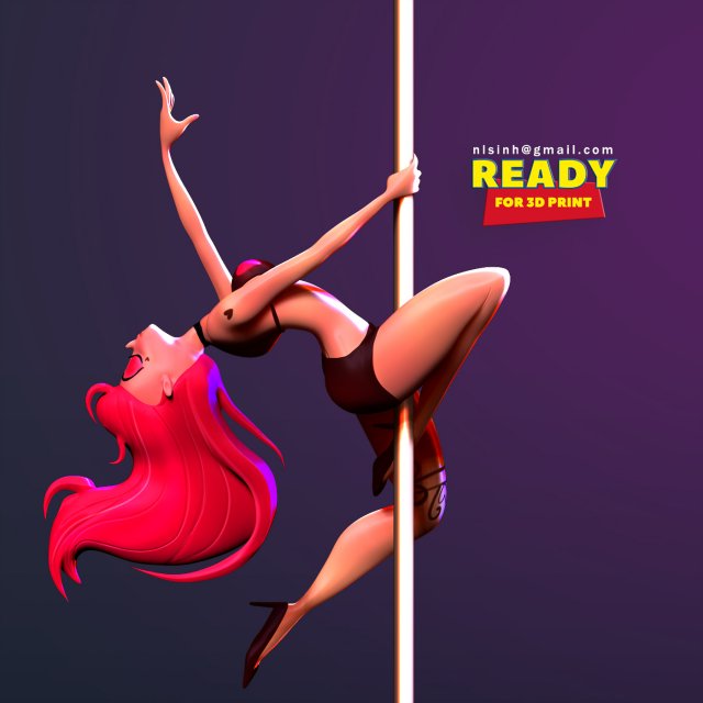dancer 3D Принт Модель .c4d .max .obj .3ds .fbx .stl .blend 