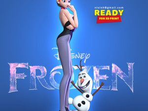 elsa and olaf 3D प्रिंट मॉडल