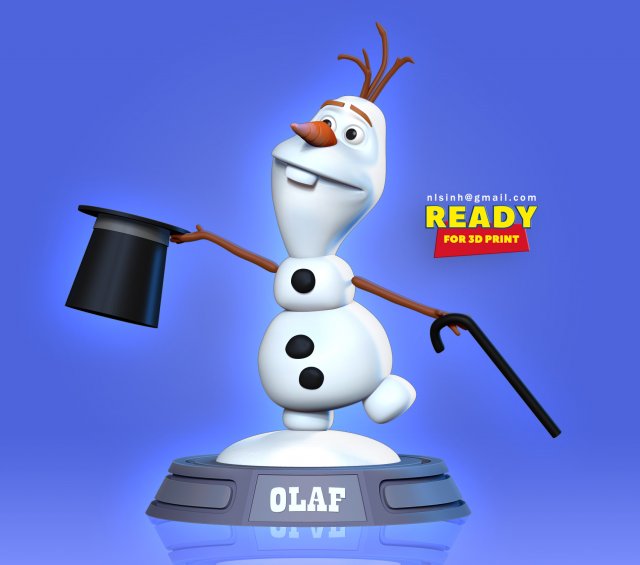 Magician olaf 3D 打印模型 .c4d .max .obj .3ds .fbx .stl .blend 