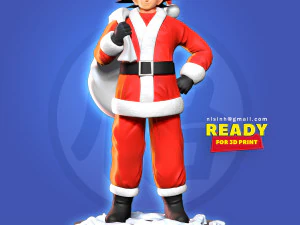 santa goku 3D Print Model