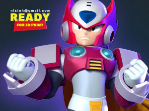 zero - mega man fanart 3D Print Model