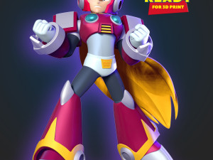 zero - mega man fanart 3D 打印模型
