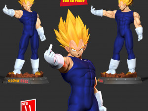 Angry Vegeta 3D Print Model