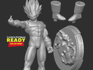 Angry Vegeta 3D Print Model
