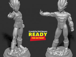 Angry Vegeta 3D Print Model