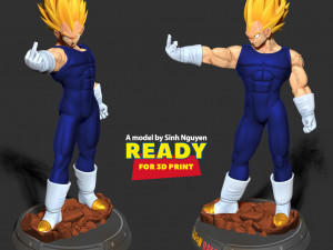 Angry Vegeta 3D Print Model