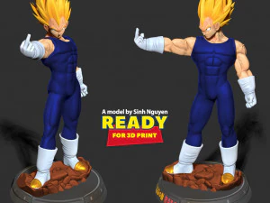 Angry Vegeta 3D Print Model