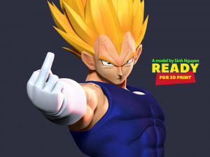 Angry Vegeta 3D Print Model