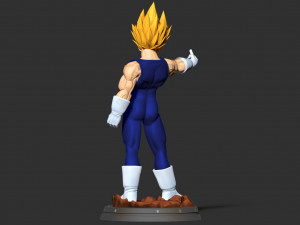 Angry Vegeta 3D Print Model