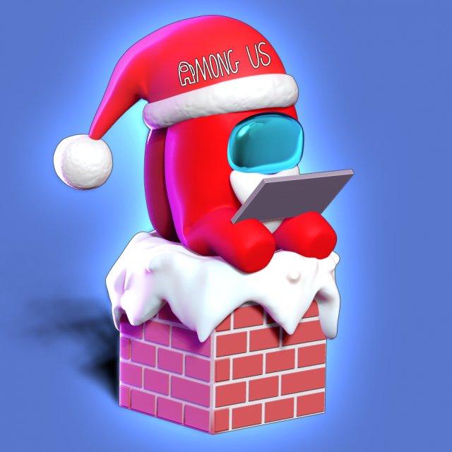 santa among us 3D Print Model .c4d .max .obj .3ds .fbx .stl .blend 