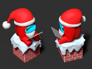 papai noel entre n&oacute;s Modelo de Impressão 3D