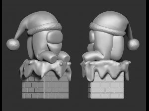 papai noel entre n&oacute;s Modelo de Impressão 3D