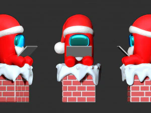 papai noel entre n&oacute;s Modelo de Impressão 3D