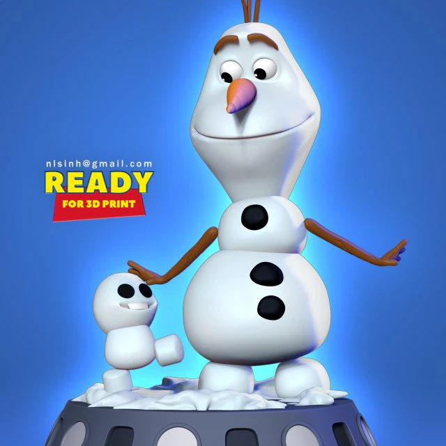 olaf - frozen 3D Print Model .c4d .max .obj .3ds .fbx .stl .blend