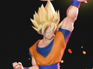 goku super saiyan Modèles 3D en vedette