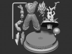 goku super saiyan 3Dプリントモデル