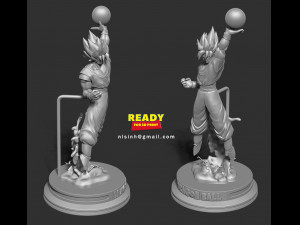 goku super saiyan 3Dプリントモデル