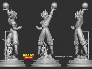 goku super saiyan 3Dプリントモデル