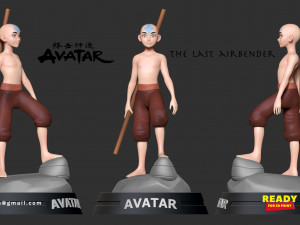 aang - the last airbender fanart Model do druku 3D