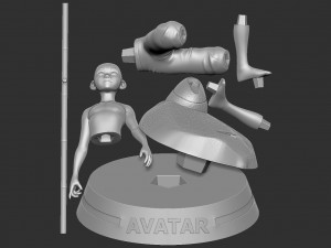 aang - the last airbender fanart Model do druku 3D
