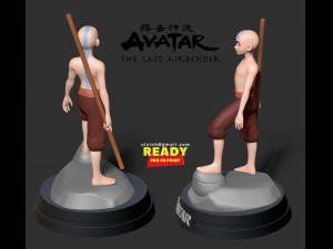 aang - the last airbender fanart Model do druku 3D
