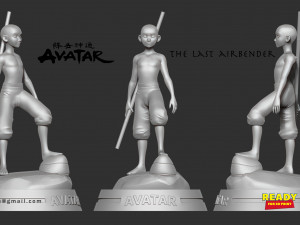 aang - the last airbender fanart Model do druku 3D