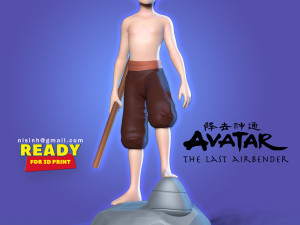 aang - the last airbender fanart Model do druku 3D