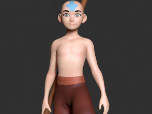 aang - the last airbender fanart Model do druku 3D