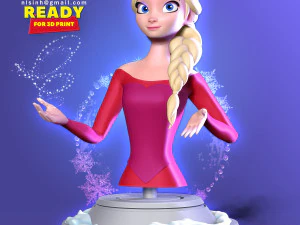 buste d'Elsa Modèles 3D en vedette