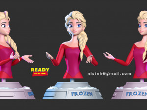 elsa bust 3D Print Model