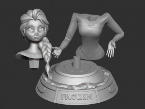 elsa bust 3D Print Model