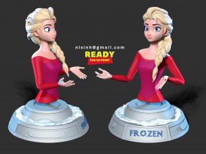 elsa bust 3D Print Model