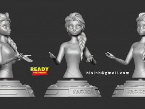 elsa bust 3D Print Model
