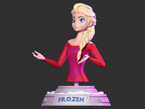 elsa bust 3D Print Model