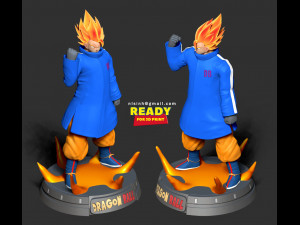 goku in a blue jacket 3D 프린트 모델