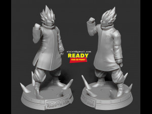 goku in a blue jacket 3D 프린트 모델