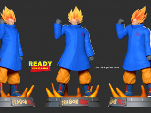 goku in a blue jacket 3D 프린트 모델