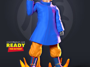 goku in a blue jacket 3D 프린트 모델