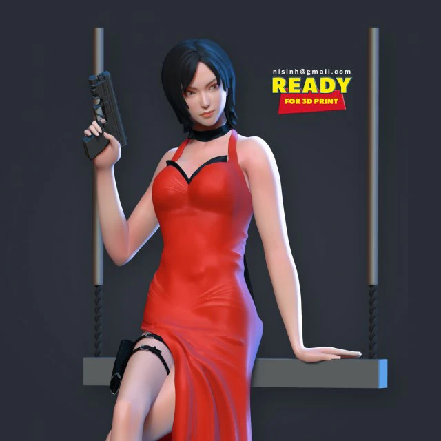 ada wong - fanart 3D Print Model .c4d .max .obj .3ds .fbx .stl .blend 