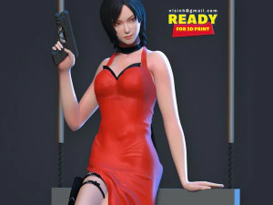 ada wong - fanart Modèles 3D en vedette